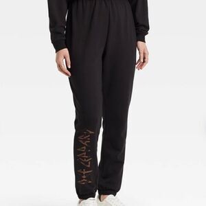 DEF LEPPARD Black Joggers-M NWT!